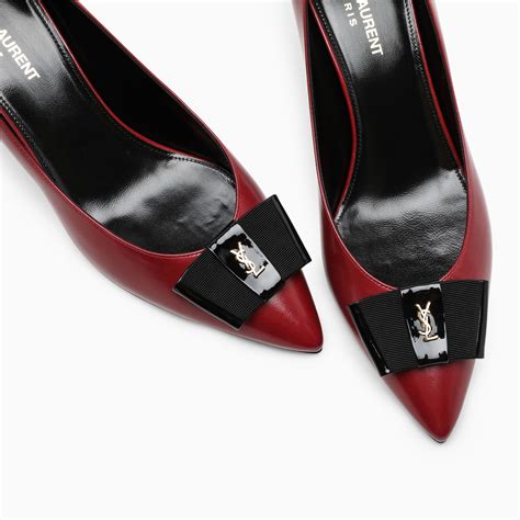 yves saint laurent bow leather pump|ysl saint laurent pumps.